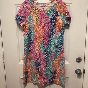 Lily Pulitzer palm print short sleeved dress
